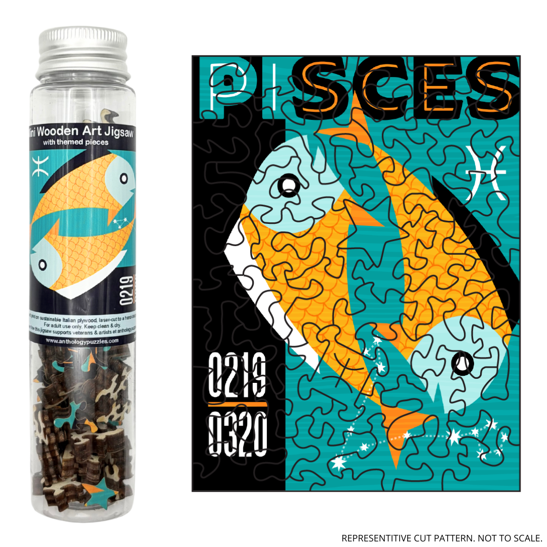Zodiac Pisces - Mini Wooden Jigsaw – Anthology Puzzles