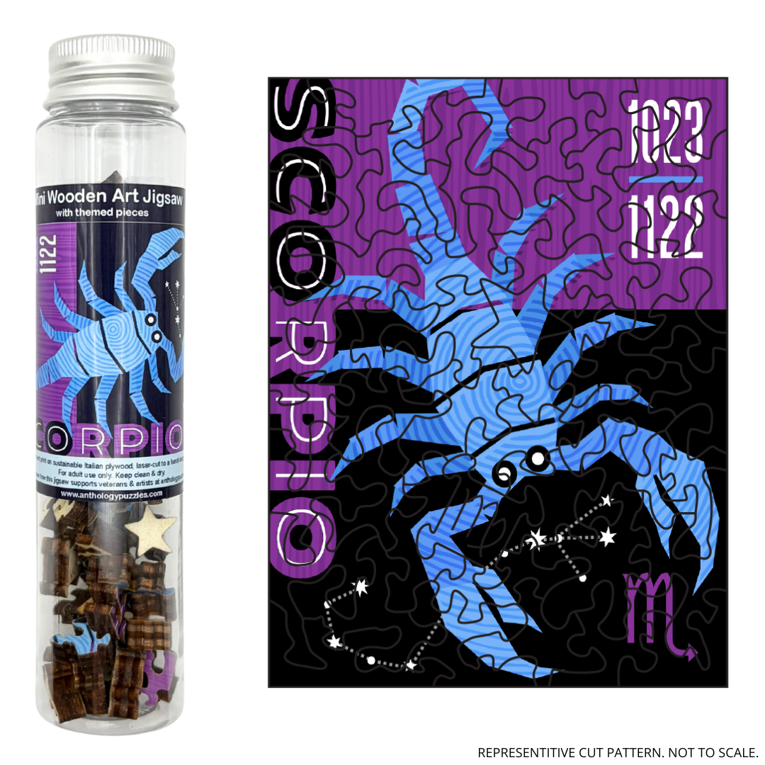 Zodiac Scorpio - Mini Wooden Jigsaw – Anthology Puzzles