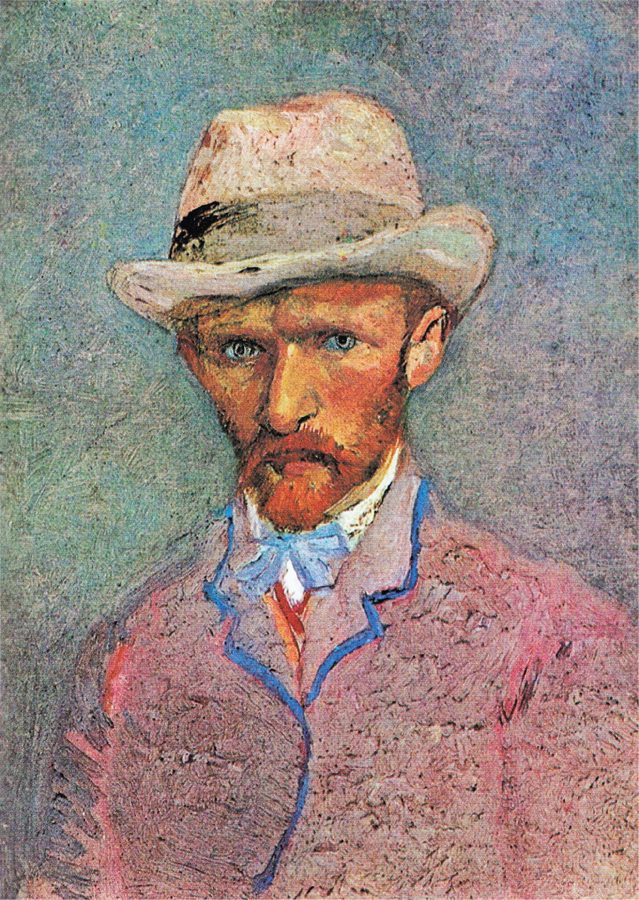 Self Portrait with a Gray Straw Hat