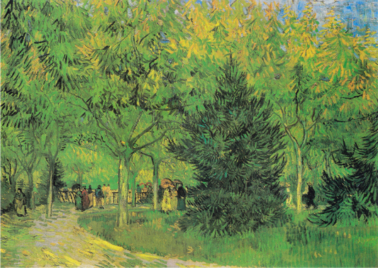 Path in the Park of Arles with Walkers