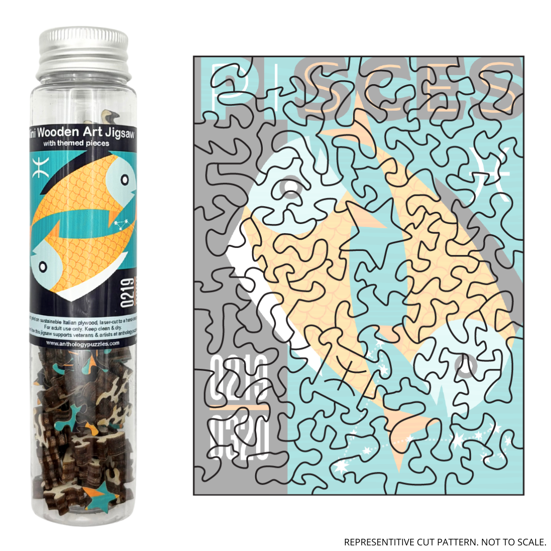 Zodiac Pisces - Mini Wooden Jigsaw